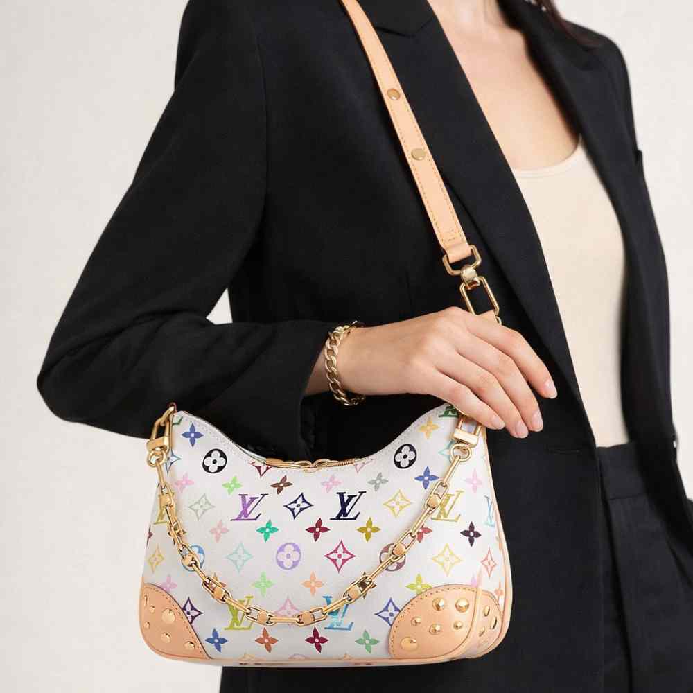 Louis Vuitton X Takashi Murakami Boulogne PM White 29Cm M27790