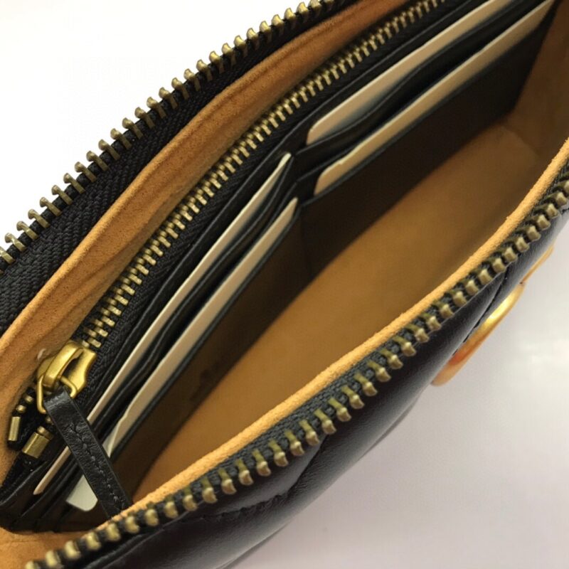 Replica Gucci Marmont Matelasse Wallet On Chain Black