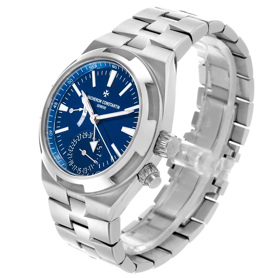 Vacheron Constantin Overseas Dual Time Blue Dial Steel Watch 7900V