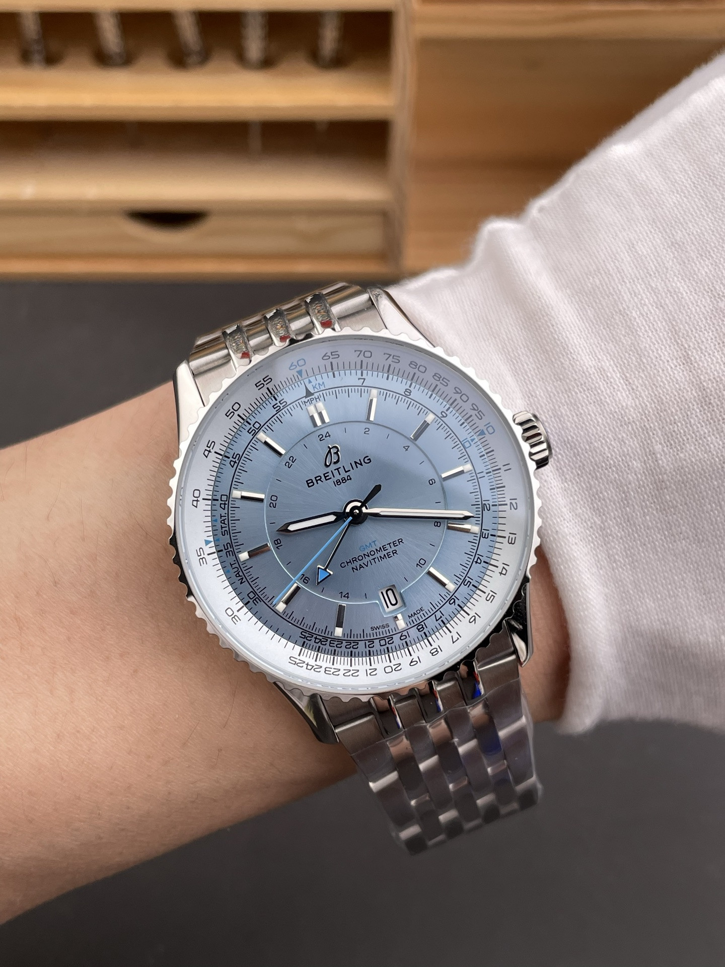 Navitimer GMT Ice Blue Dial