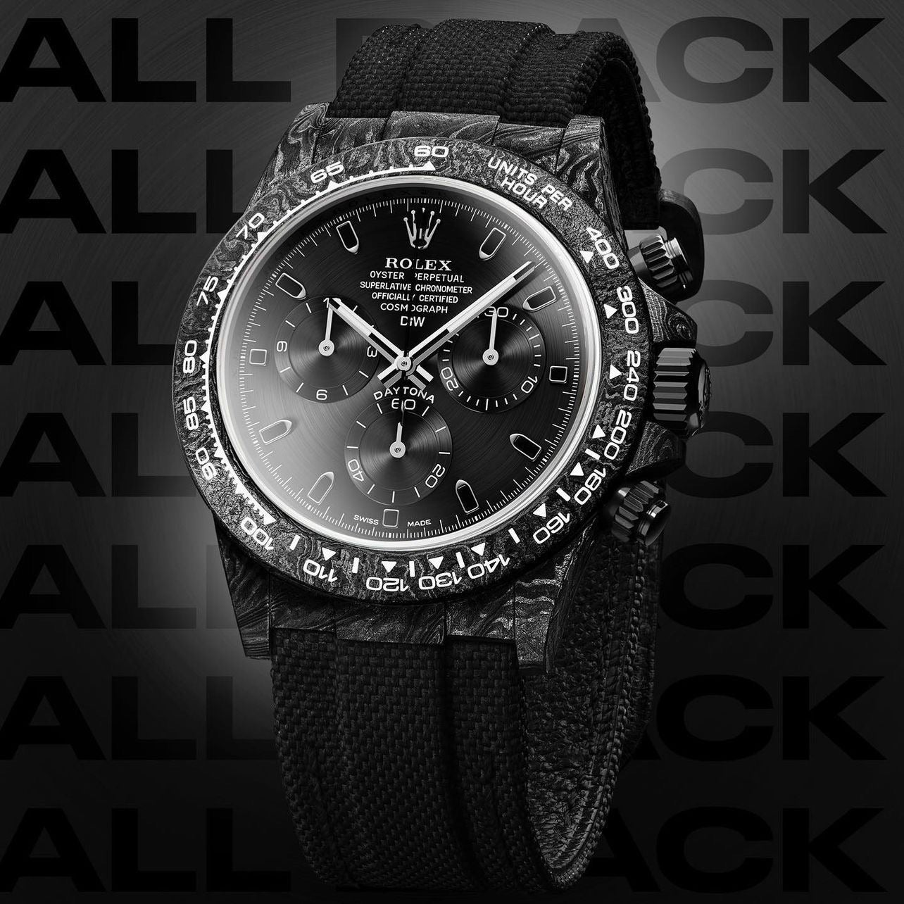 NTPT Carbon DiW Rolex Daytona &ldquo;ALL BLACK"