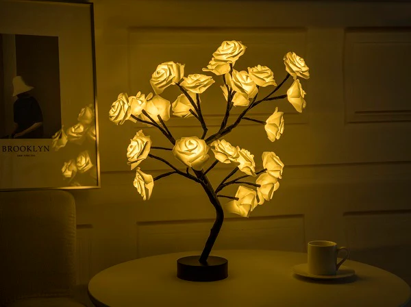 Rose Flower Lamp USB Battery