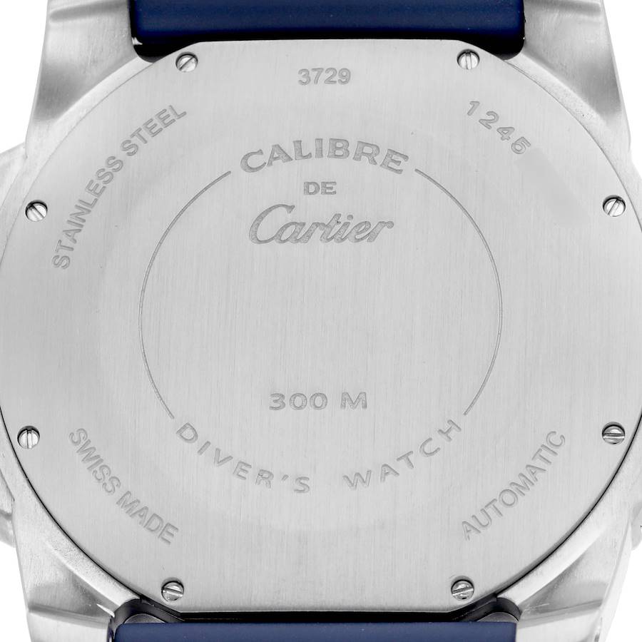 Cartier Calibre Diver Blue Dial Steel Mens Watch WSCA0010