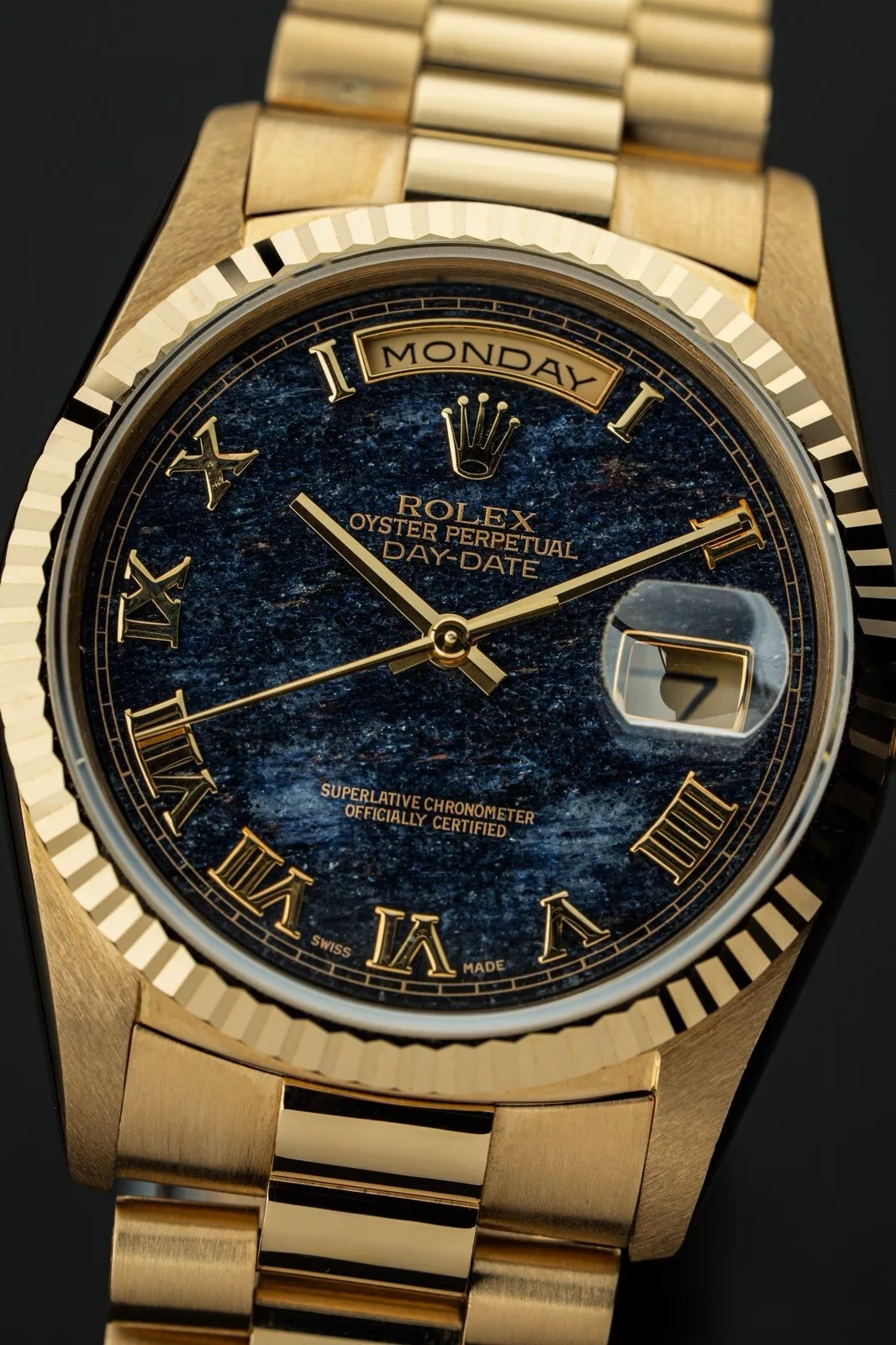 Rolex Day-Date 36mm Rare Aventurine Stone Dial President 18k Gold Ref. 18238