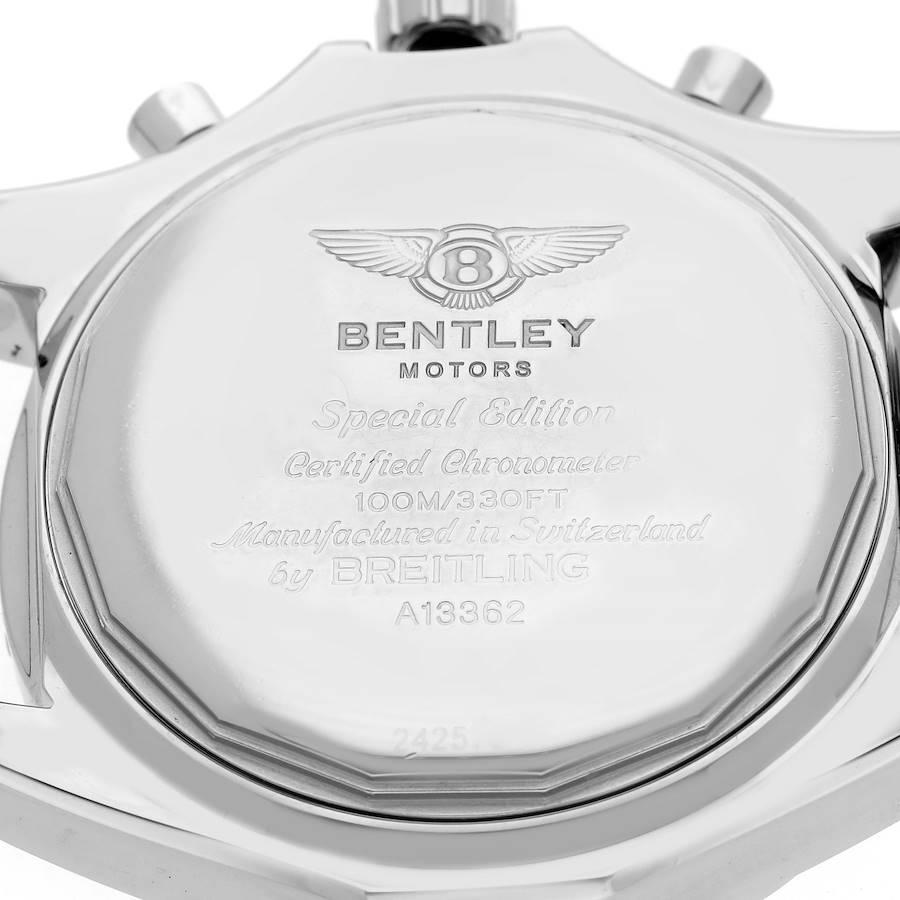Breitling Bentley Motors GT Chrono White Dial Steel Mens Watch A13362