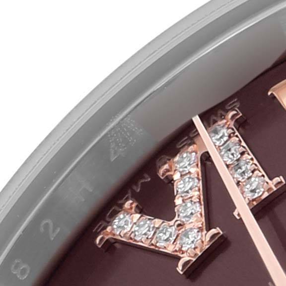 Rolex Datejust 31 Midsize Steel Rose Gold Brown Diamond Dial Ladies Watch 278271