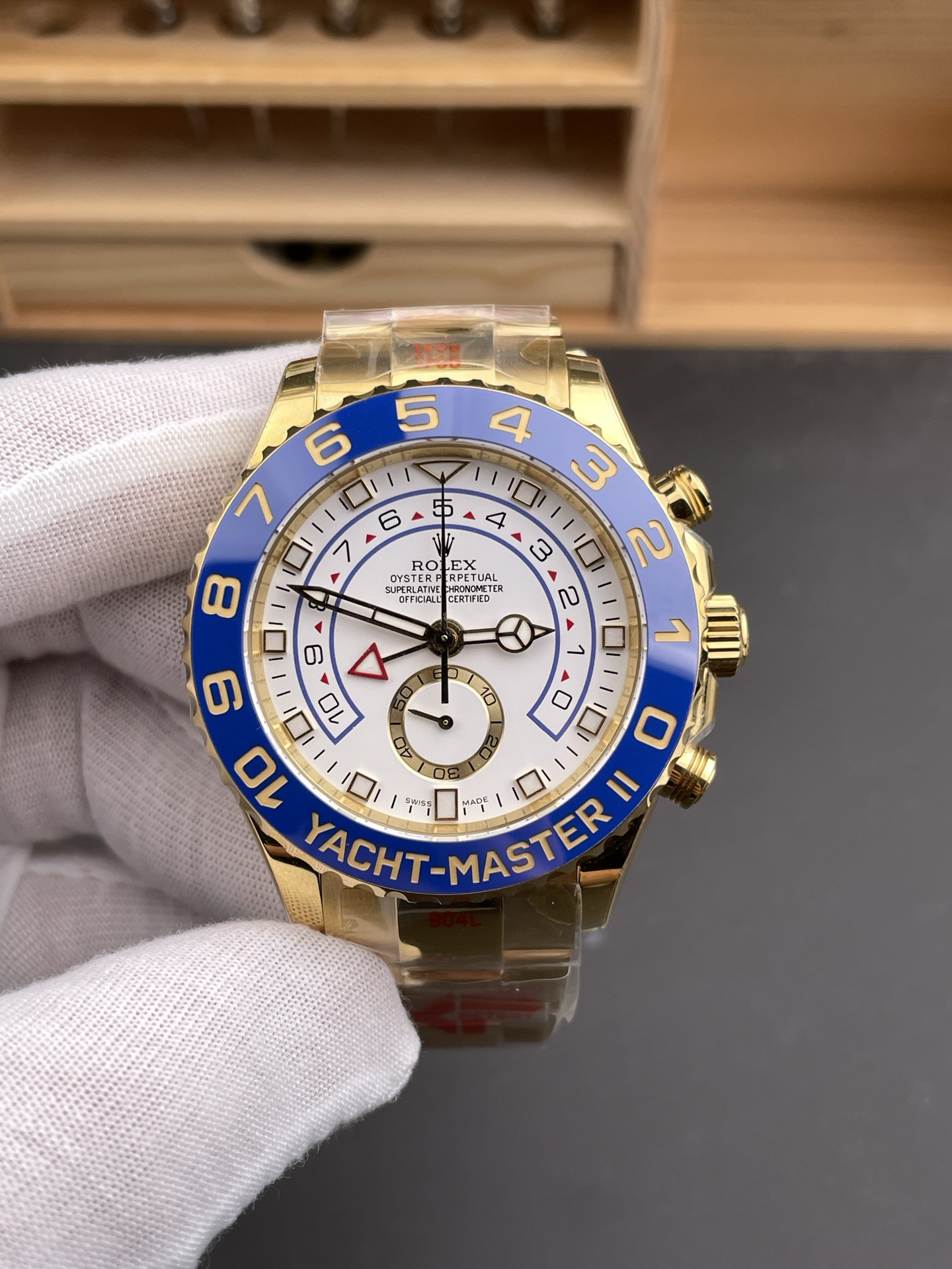 Full Gold Yacht-Master White Dial
