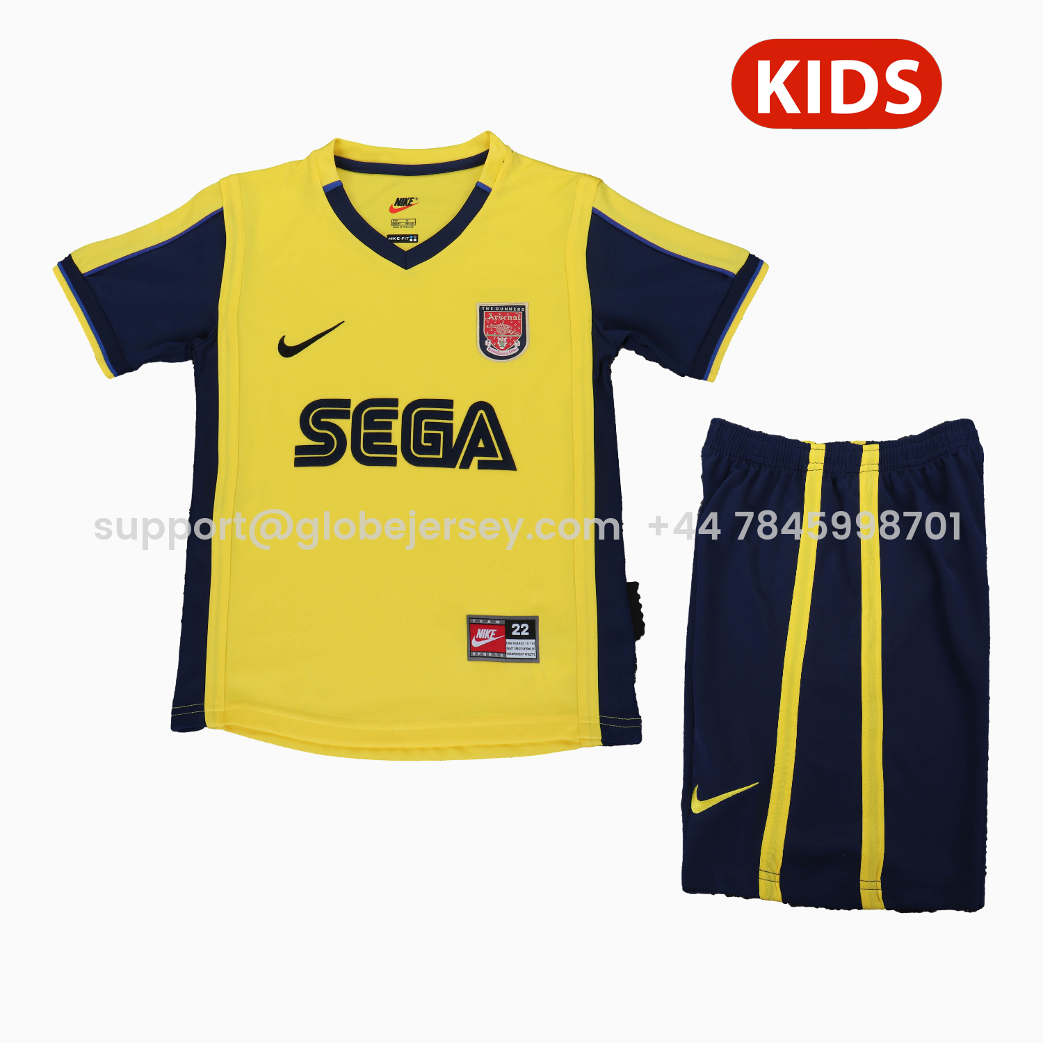 Retro Arsenal 2000-01 Away Kids Kit