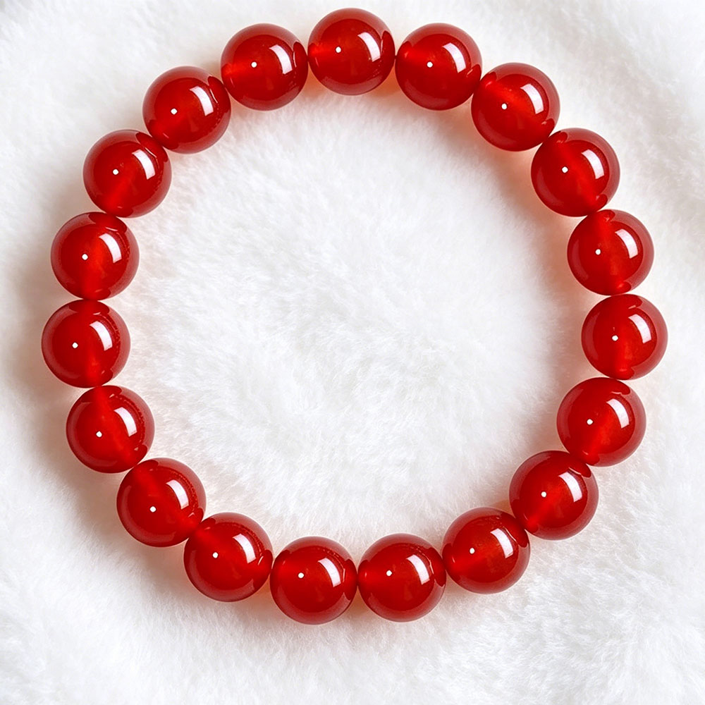 GemVibra Red Agate Talisman Bracelet – Warm Vitality & Protection