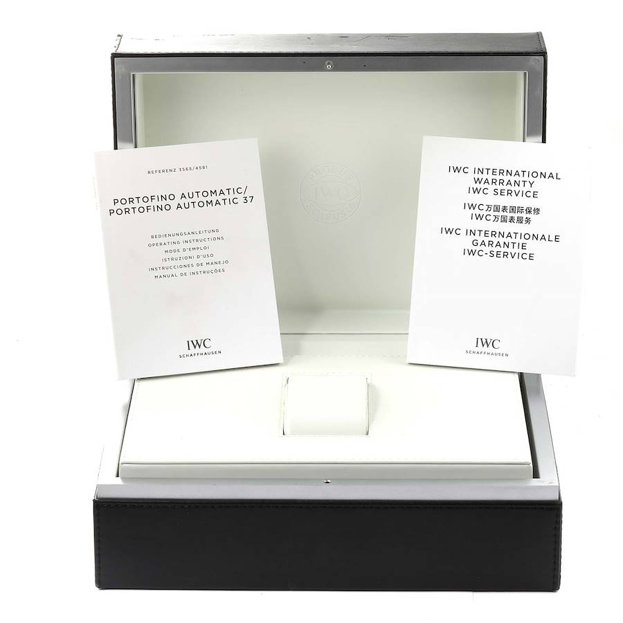IWC Portofino Automatic 37 Grey Diamond Dial Steel Mens Watch IW458102