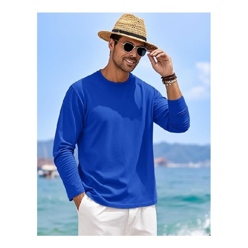 Men's Shirts Long Sleeve Cotton T-Shirt