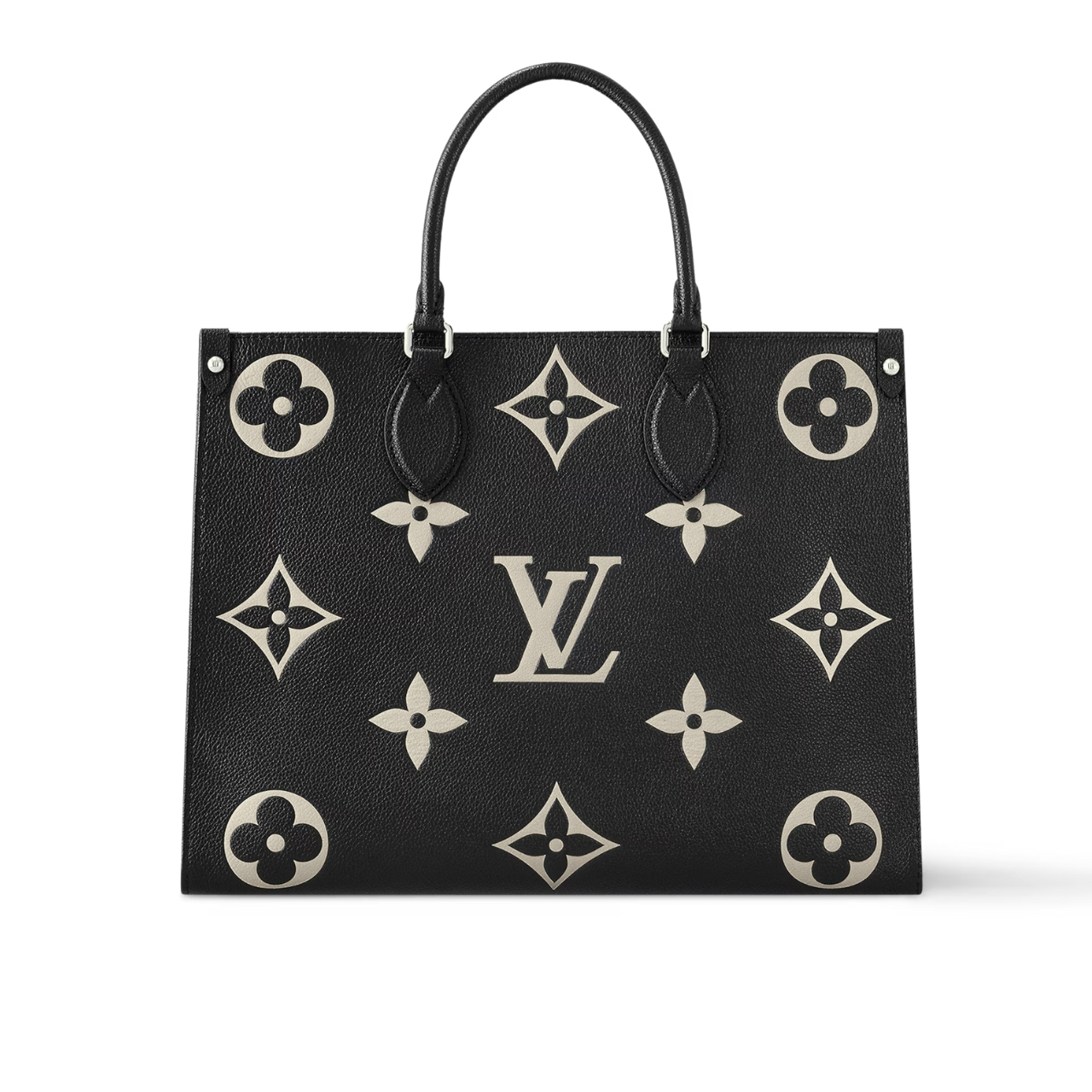 Louis Vuitton Onthego MM Monogram Black Beige 35Cm M45495