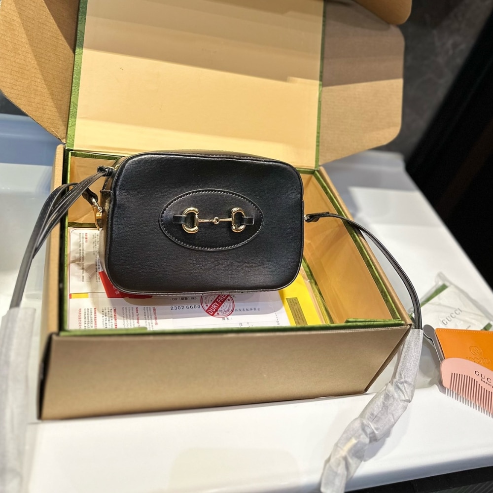 Gucci Horsebit 1955 Mini Shoulder Bag Black 18Cm 760196 1Aaqd 1000