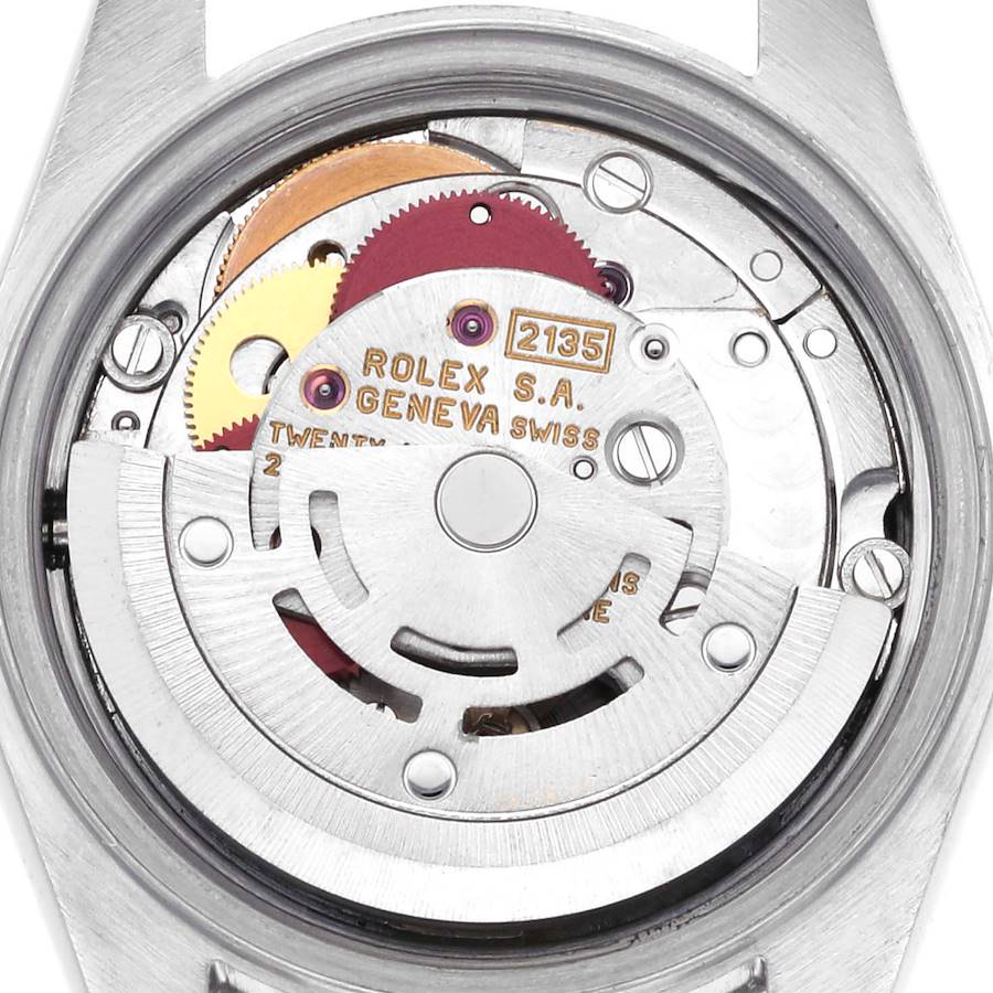 Rolex Datejust Steel White Gold Grey Tapestry Dial Ladies Watch 69174