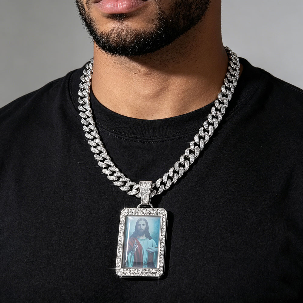 Iced Out Jesus Christ Cuban Link Necklace ✨ Divine Protection & Spiritual Redemption Talisman