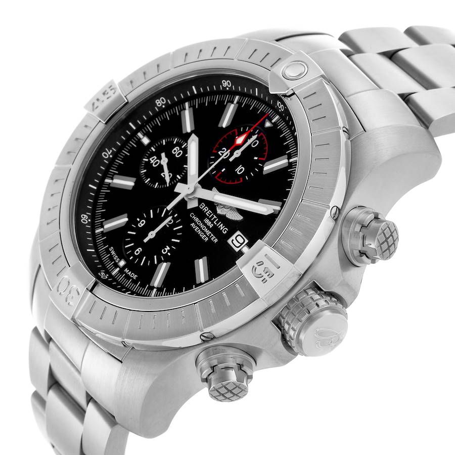 Breitling Super Avenger Chronograph 48 Steel Mens Watch A13375