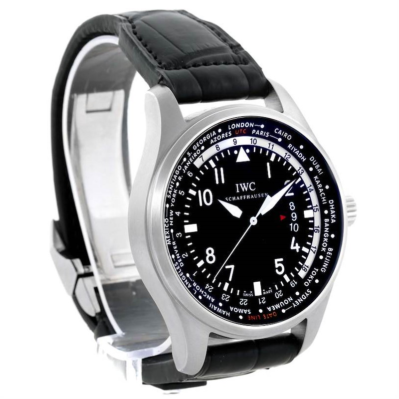 IWC Pilot Worldtimer Black Dial Automatic Mens Watch IWC3262-01