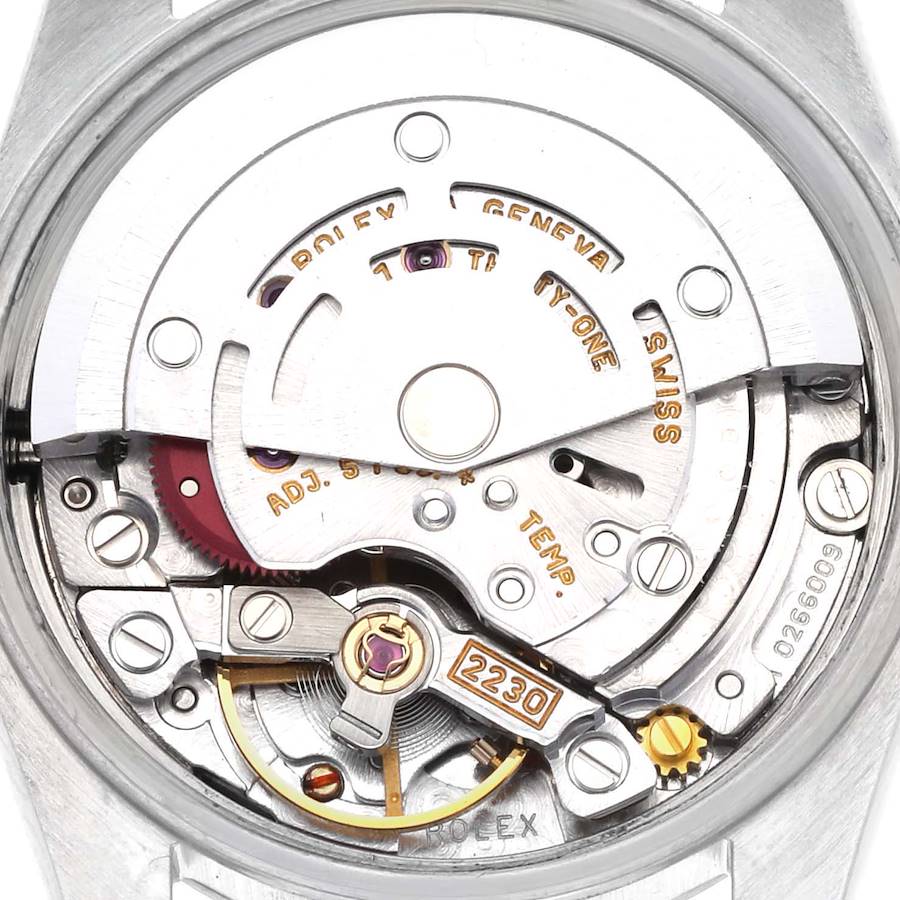 Rolex Oyster Perpetual White Roman Dial Smooth Bezel Steel Ladies Watch 76080
