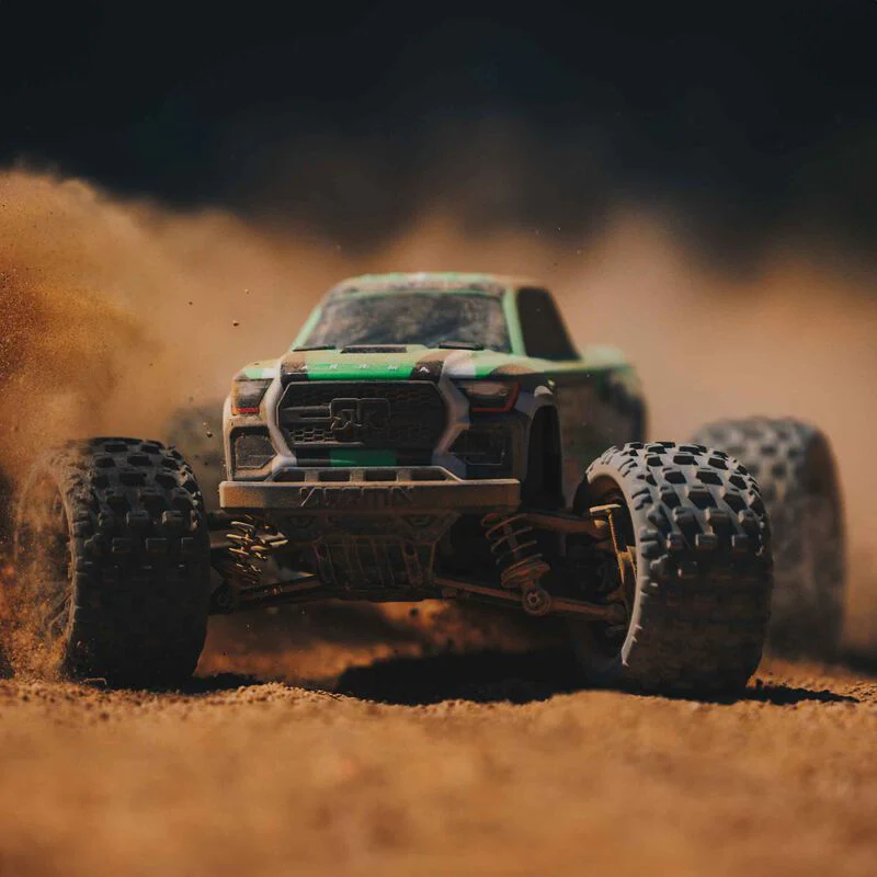 ARRMA 1/18 GRANITE GROM Mega 380 Brushed 4X4 Monster Truck RTR with Battery & Charger, Green