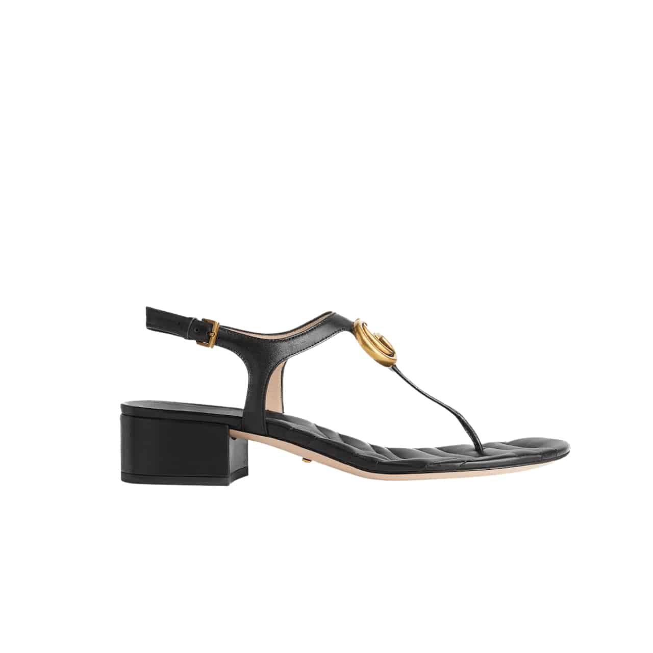 Gucci Double G Sandal Leather Black 674840 Bko00 1000