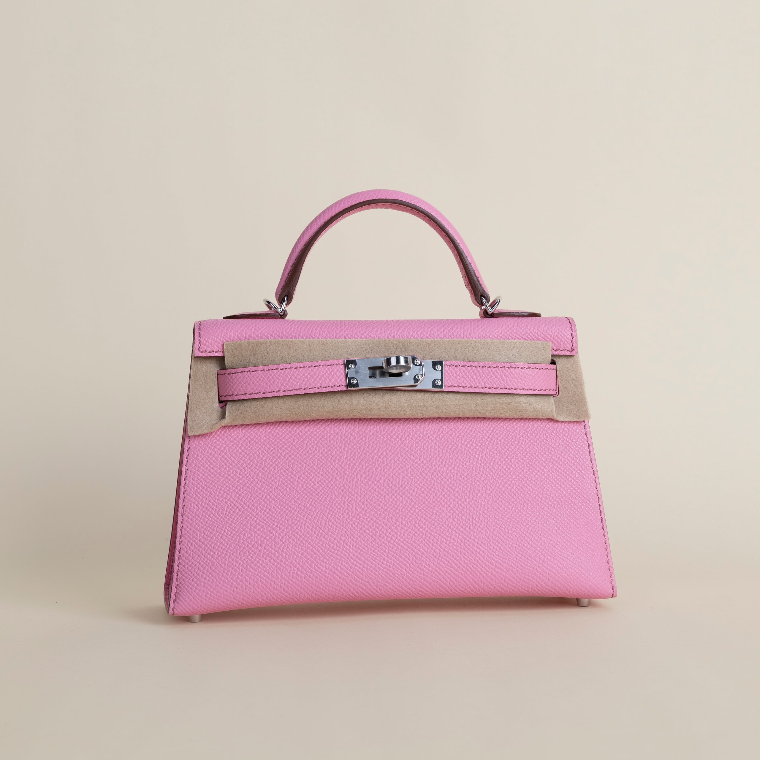 Mini Kelly 2 Epsom Rose Sakura PHW