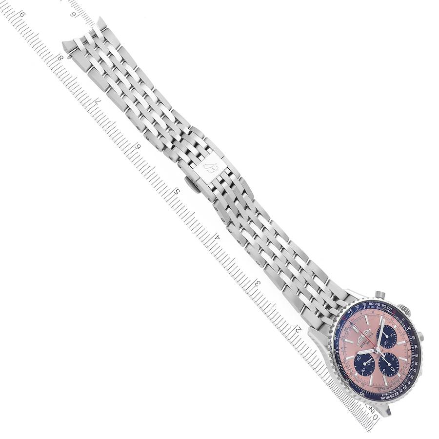 Breitling Navitimer B01 Salmon Dial Steel Mens Watch AB0138