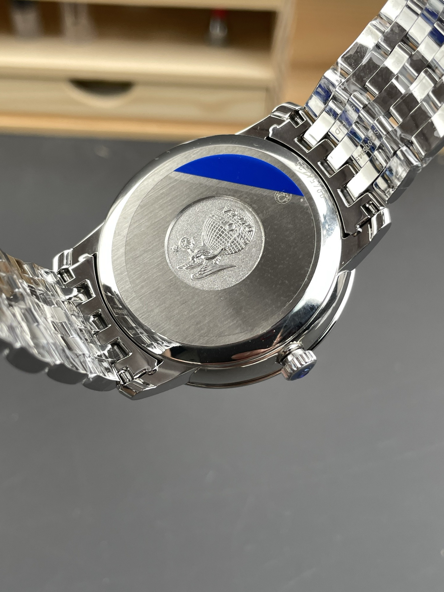 Rail Dial De Ville, Grey Dial with Blue Hands