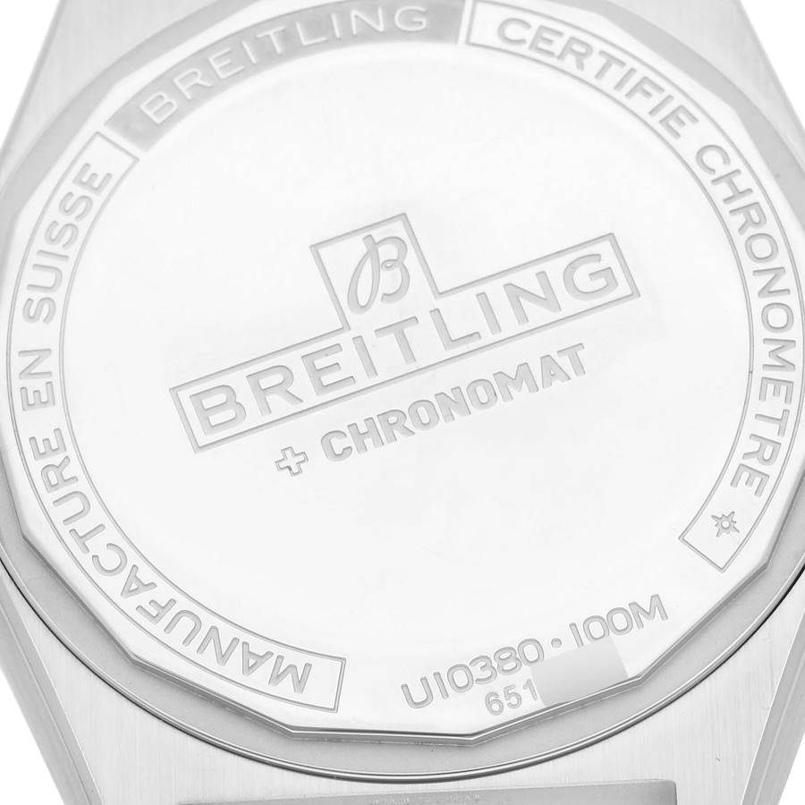Breitling Chronomat 36 Mother Of Pearl Diamond Dial Steel Rose Gold Ladies Watch U10380