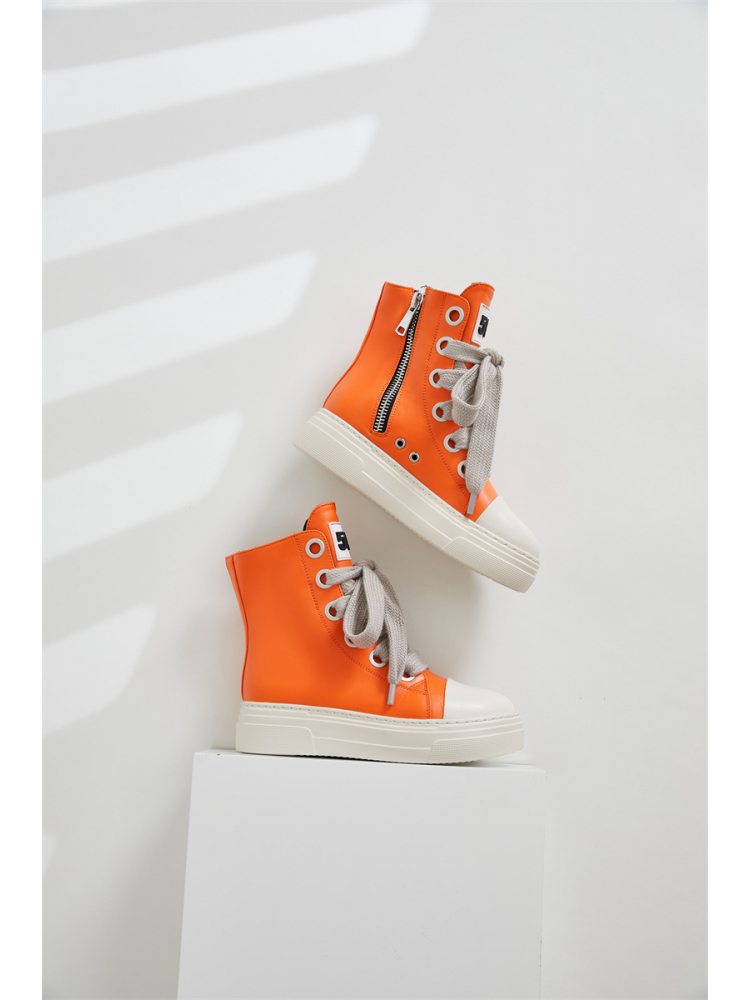 Camouflage Solid PU High Top Sneaker