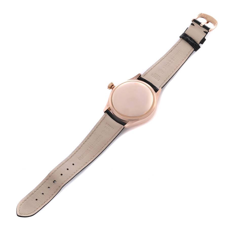 Rolex Cellini Dual Time Brown Dial Rose Gold Automatic Mens Watch 50525