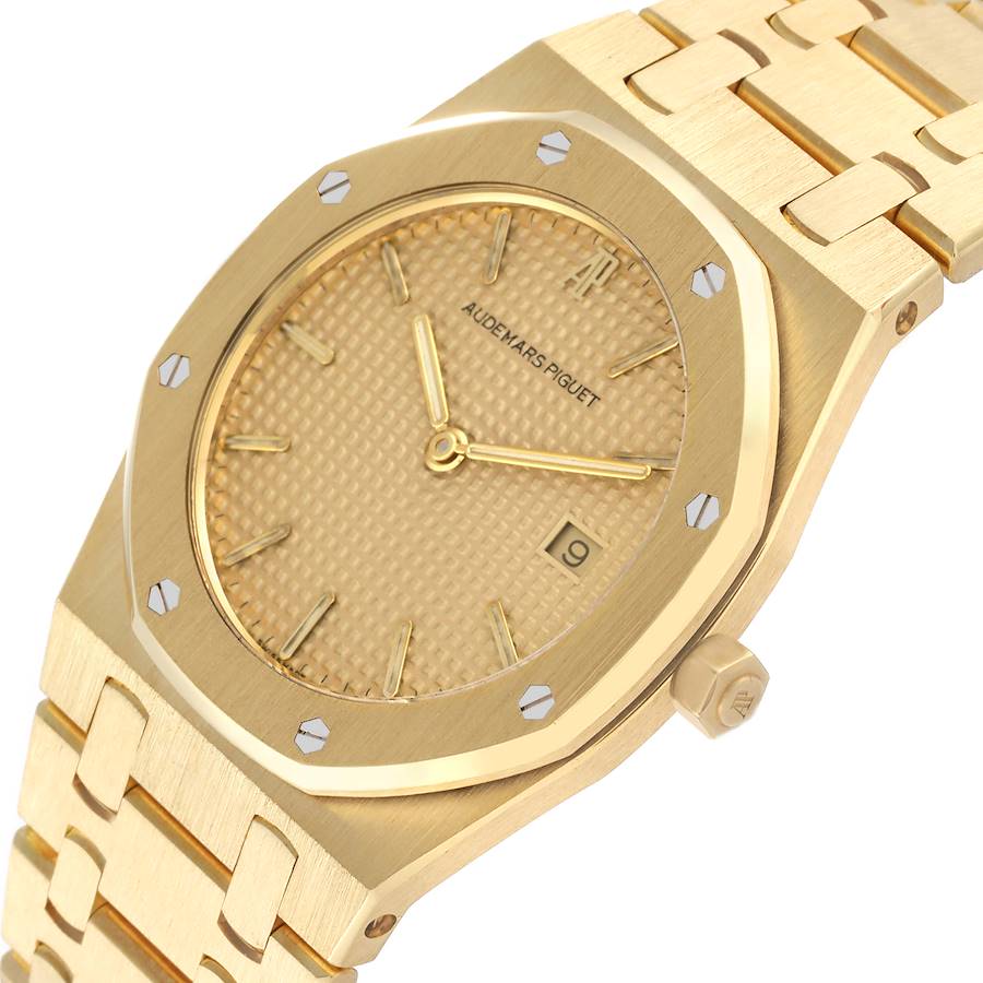 Audemars Piguet Royal Oak Yellow Gold Champagne Dial Mens Watch 56303