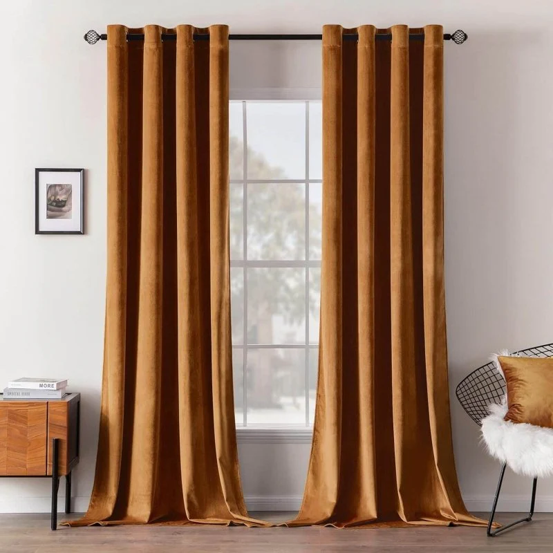 Custom Velvet Luxury Blackout Curtains  (2 Panels) - Grommet