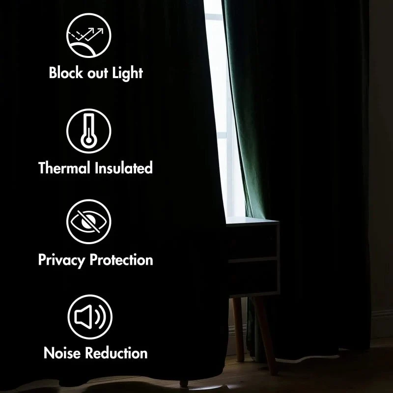 Custom Velvet Luxury Blackout Curtains  (2 Panels) - Grommet