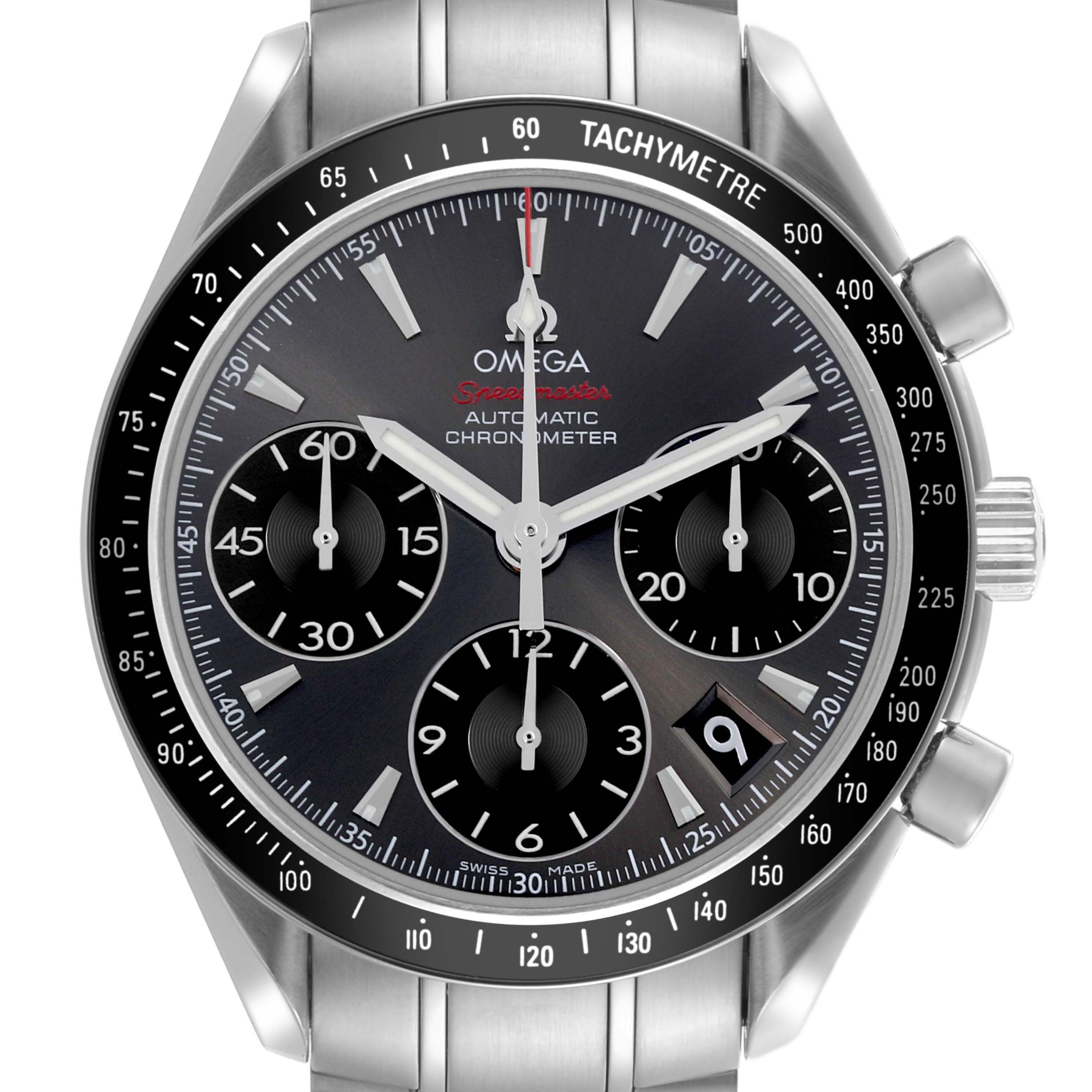 Omega Speedmaster Date Grey Dial Steel Mens Watch 40.0 MM 323.30.40.40.06.001