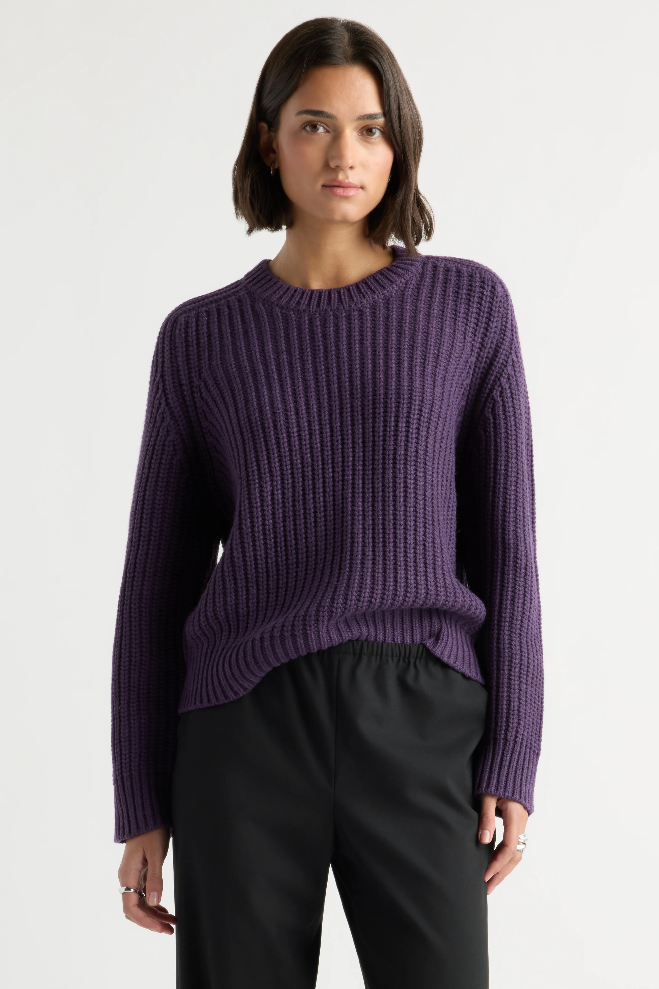 Drew Chunky Crew-Neck Sweater