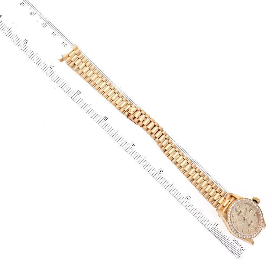 Rolex President Datejust Yellow Gold Diamond Ladies Watch 69138