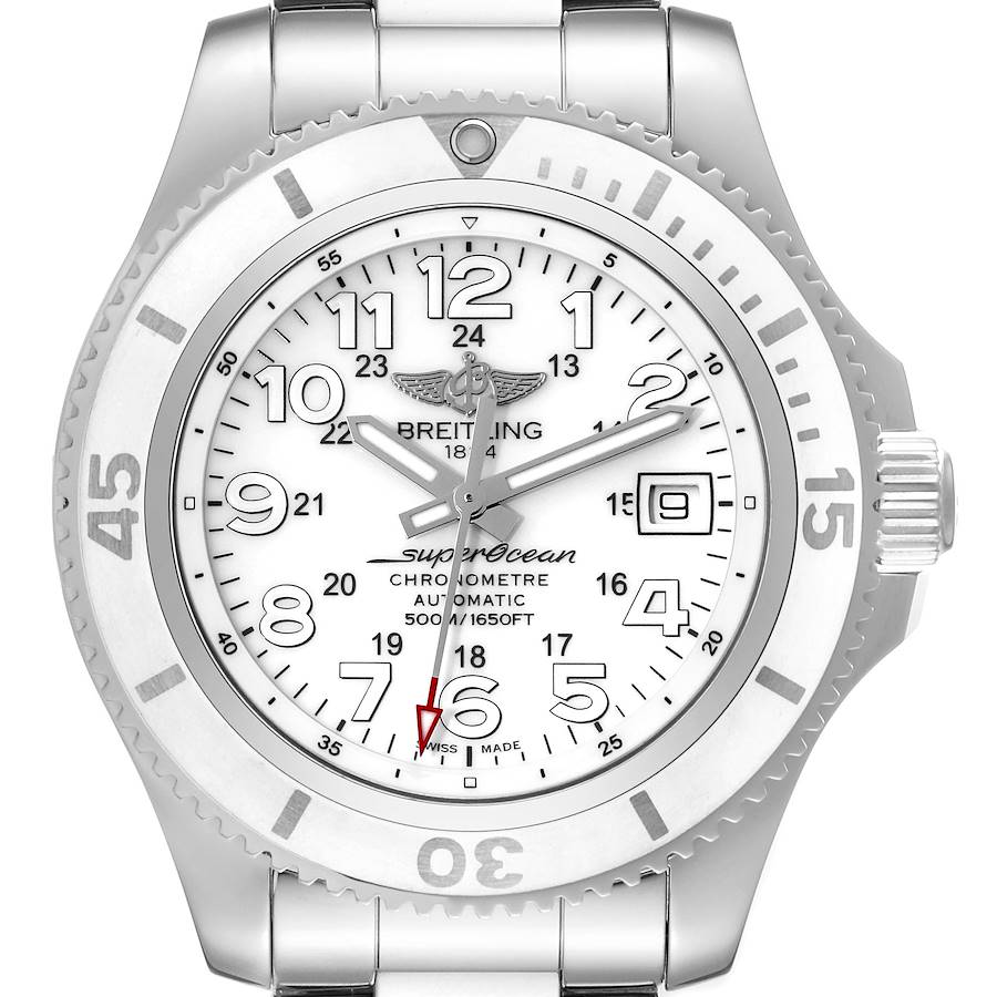 Breitling Superocean II White Dial Steel Mens Watch A17365