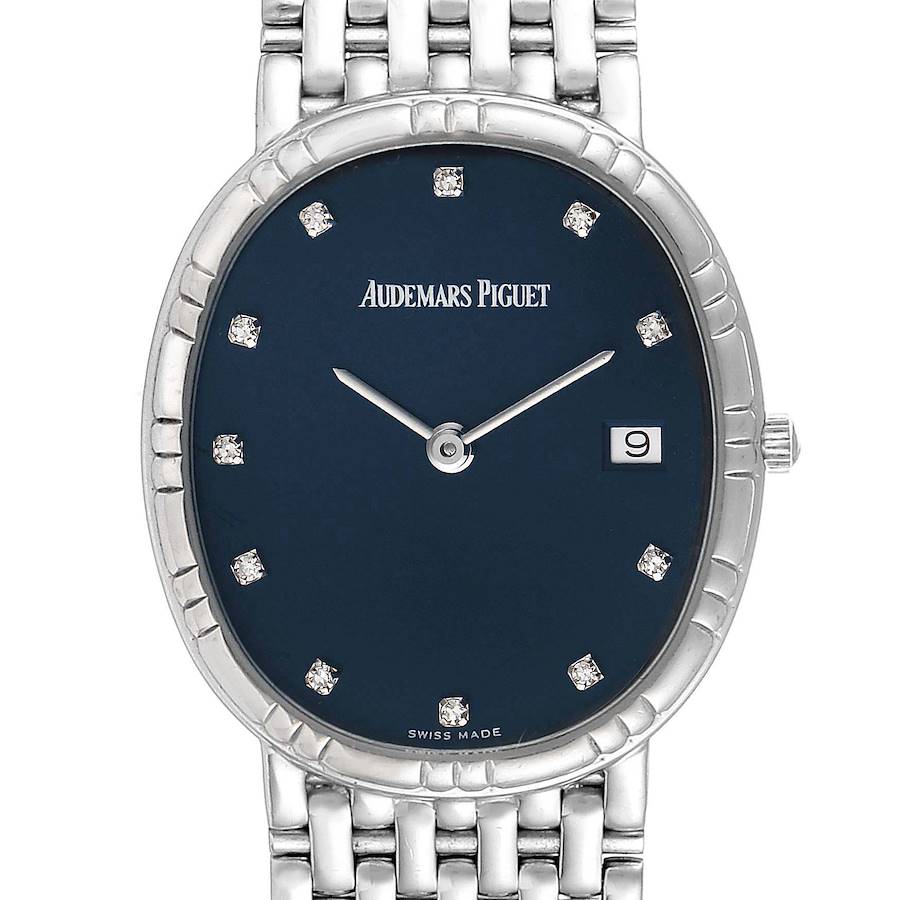 Audemars Piguet White Gold Blue Diamond Dial Ladies Watch