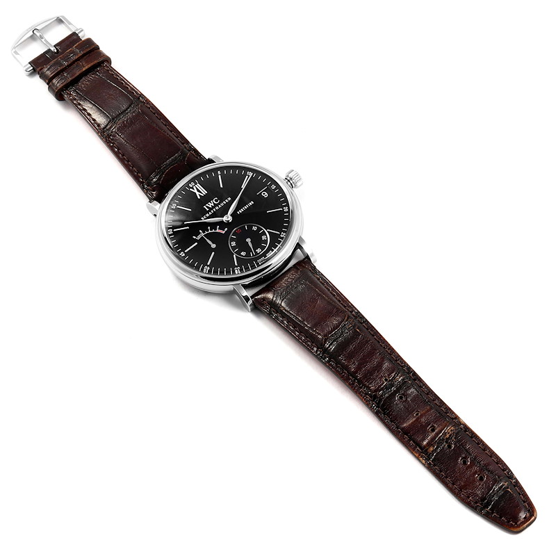 IWC Portofino 8 Days Power Reserve 45mm Black Dial Mens Watch IW510102