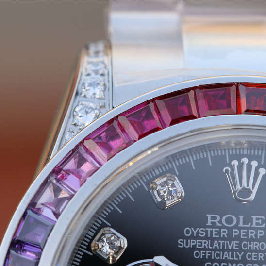 Daytona Rainbow Diamond Silver Stainless Steel 40mm