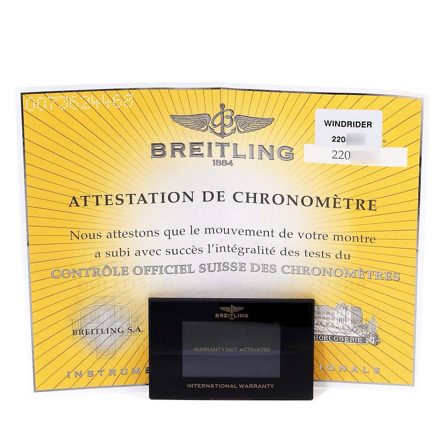 Breitling Windrider Cockpit Yellow Gold Mother of Pearl Mens Watch K13358