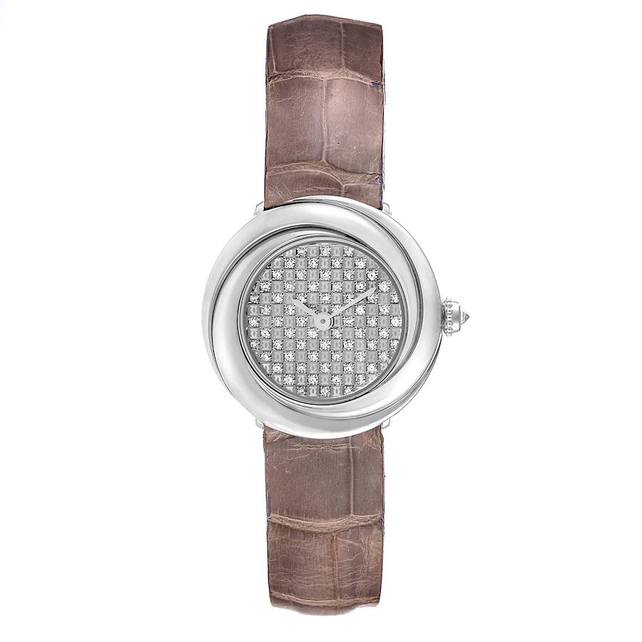 Cartier Trinity White Gold Diamond Dial Ladies Watch WG201156 Papers