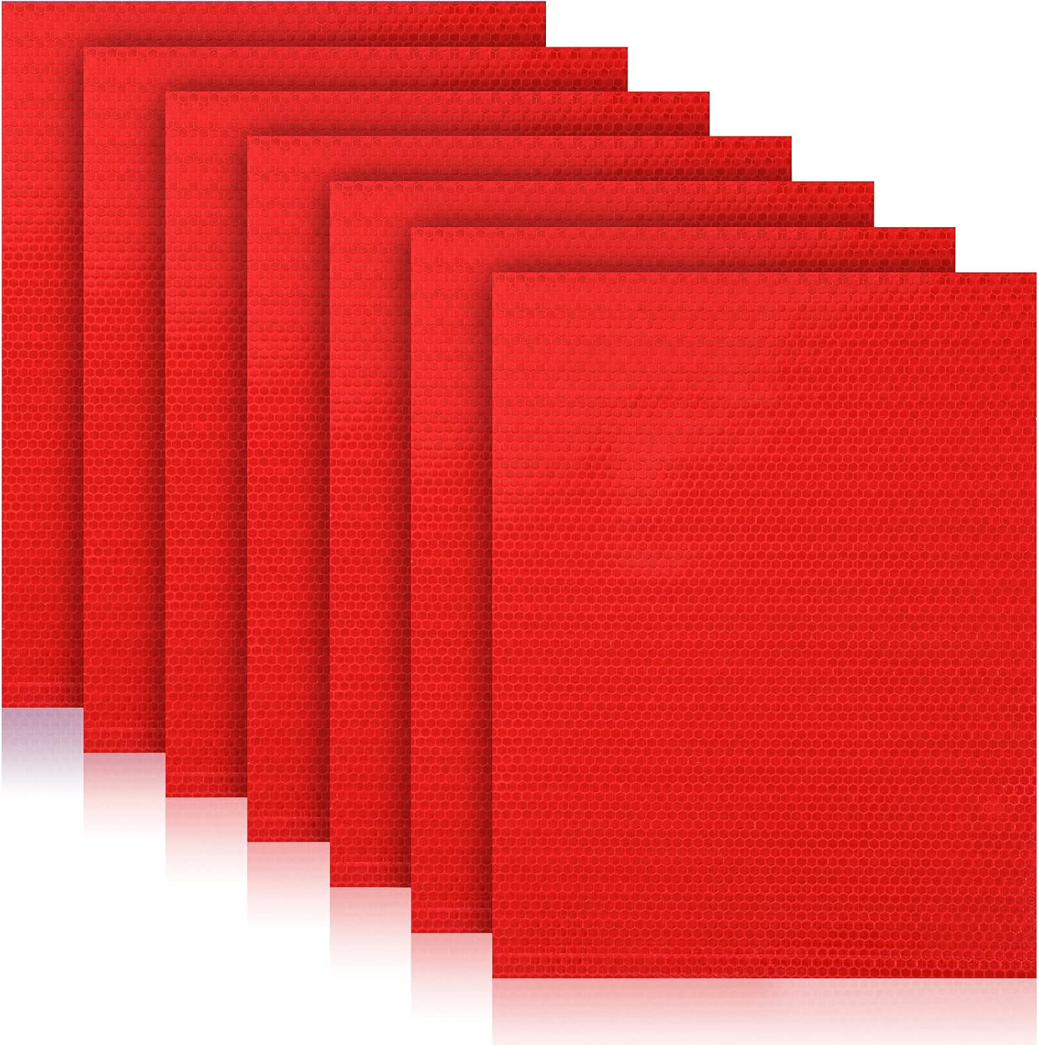 7 Sheets 8.86” x 11.42” Adhesive Reflective Stickers Flexible Waterproof Warning Reflective Tape Night Lighting Safe Stickers for Car Truck Trailer Motorcycle Bicycle Mailbox