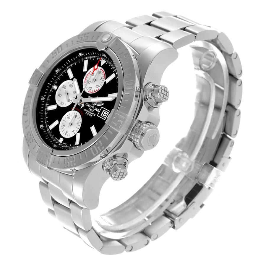 Breitling Super Avenger II 48mm Black Dial Steel Mens Watch A13371