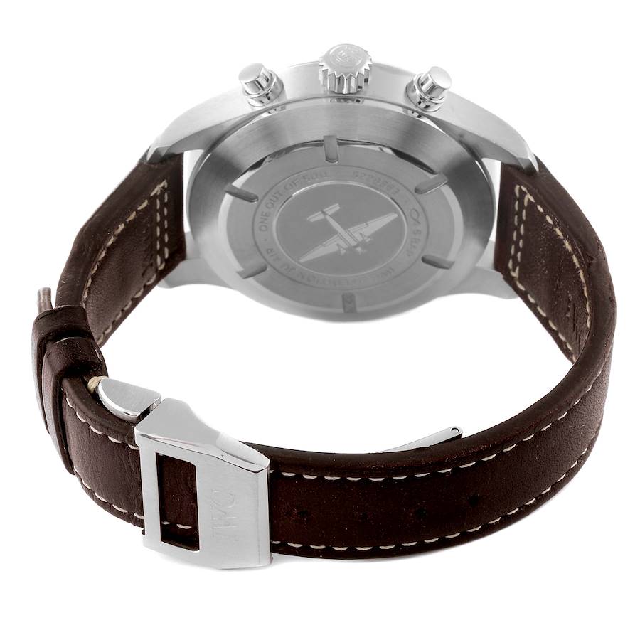 IWC Pilot Spitfire Ju Air Chronograph Silver Dial Mens Watch IW387809