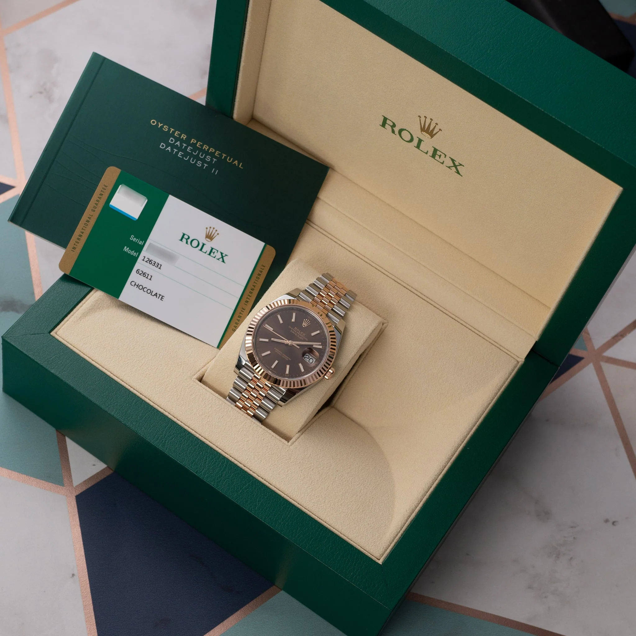 Rolex Datejust 41mm Jubilee Automatic Rose Gold & Steel Watch 126331