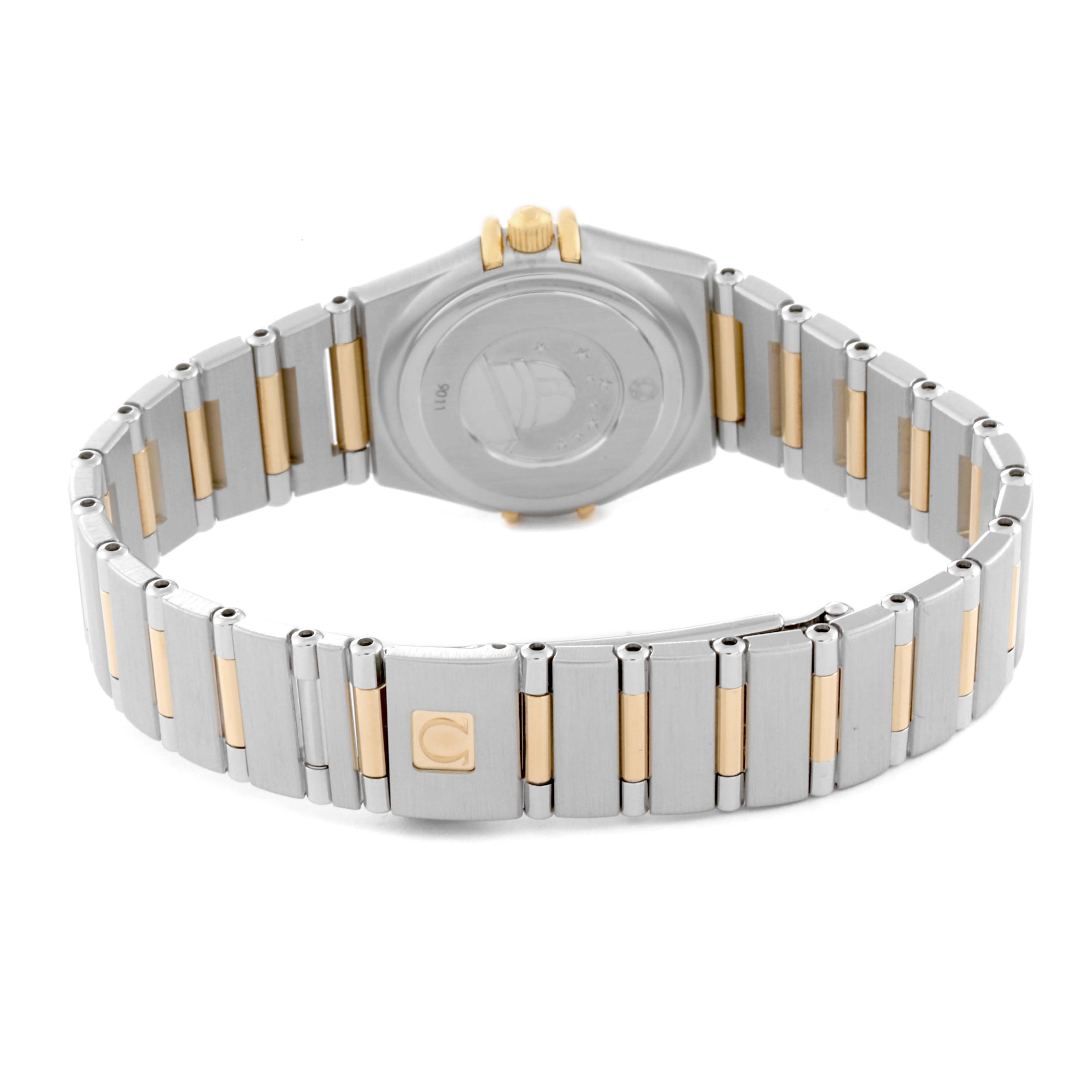 Omega Constellation Steel Yellow Gold Diamond Mother of Pearl Iris Ladies Watch 22.5 MM 1367.79.00
