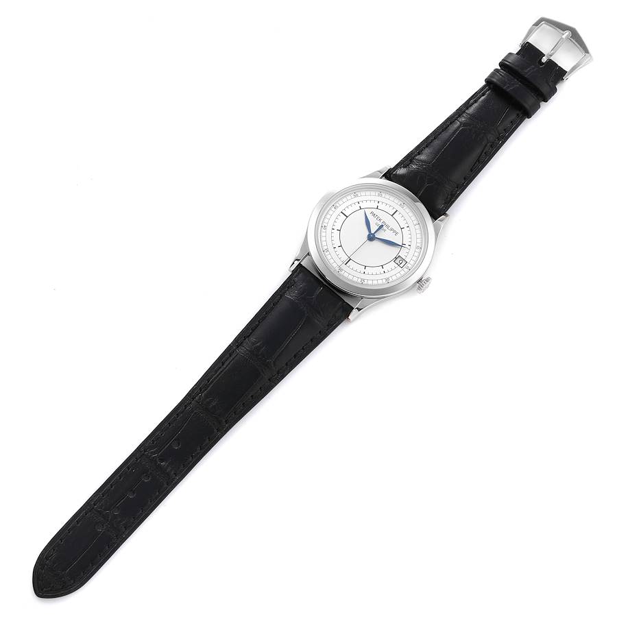 Patek Philippe Calatrava White Gold Silver Dial Automatic Mens Watch 5296G