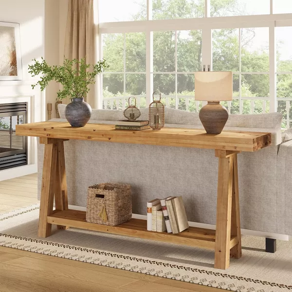 Farmhouse Solid Wood Entryway and Sofa Table 70.9 Inch