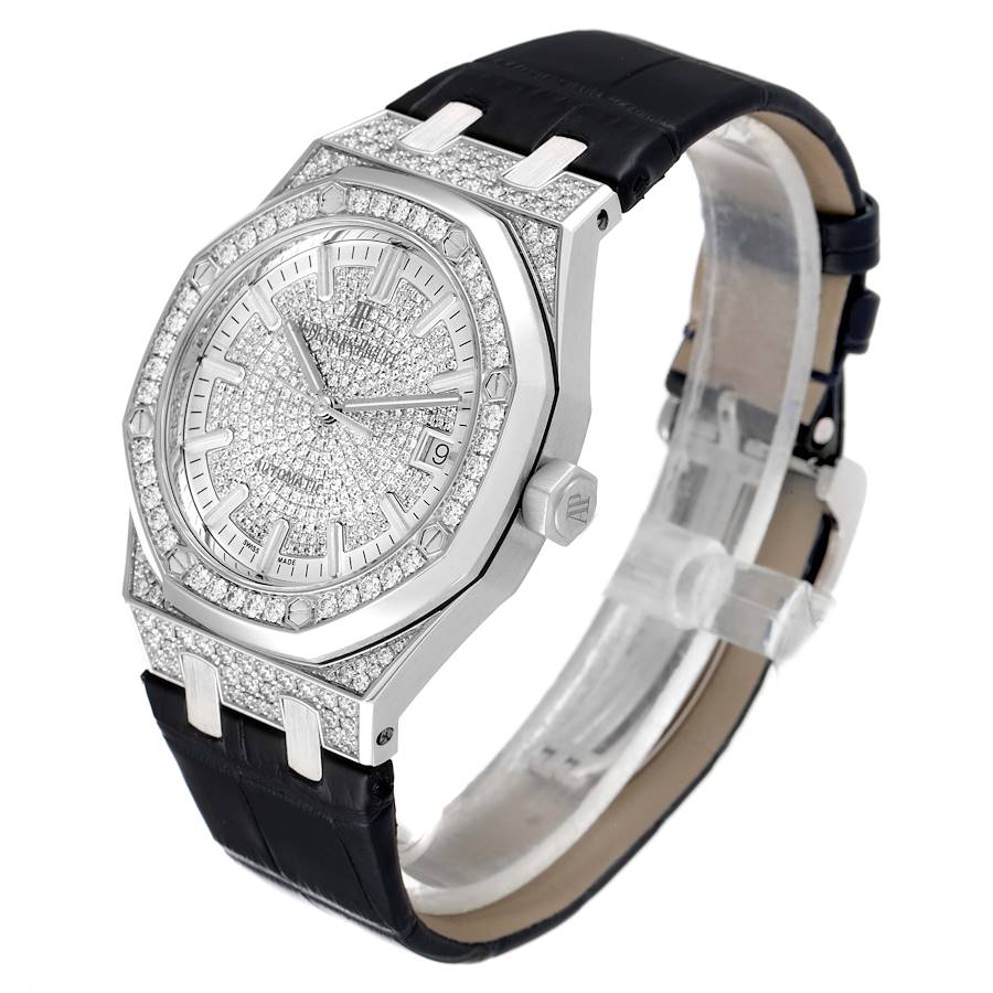 Audemars Piguet Royal Oak White Gold Diamond Mens Watch 15452BC